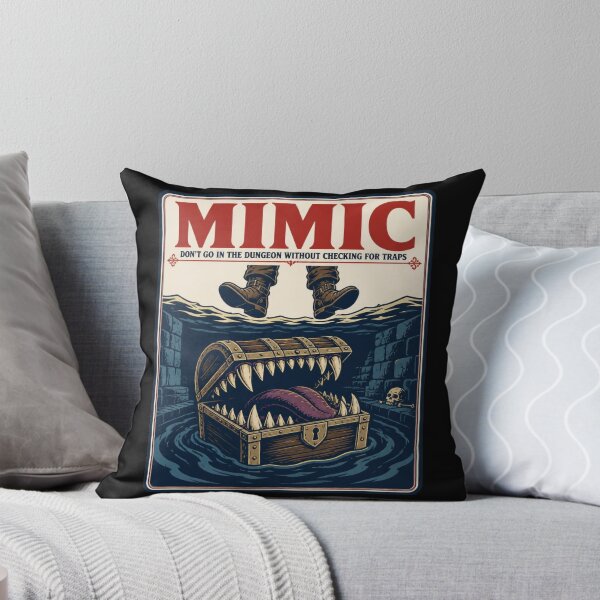 Item preview, Mimic Dungeon Movie Poster Shirt Funny Tabletop RPG Horror Tee designed and sold by Dice_Goblin_Studio.