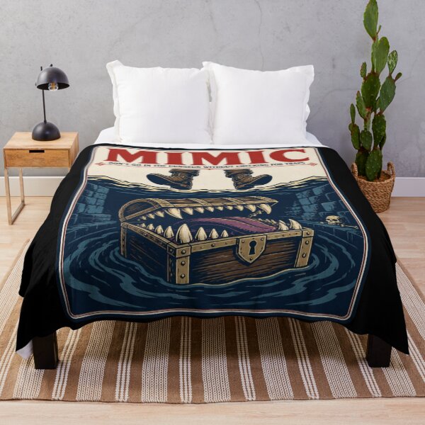 Item preview, Mimic Dungeon Movie Poster Shirt Funny Tabletop RPG Horror Tee designed and sold by Dice_Goblin_Studio.