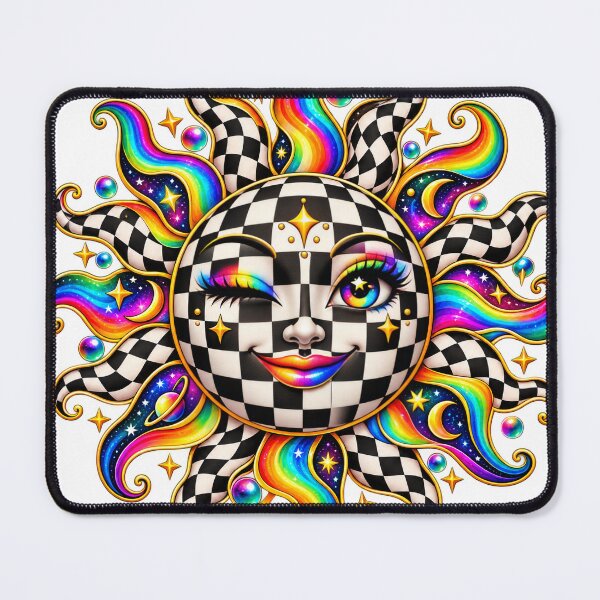Aperçu de l'œuvre Checkerboard Sun Jester créée et vendue par syotos-ai.