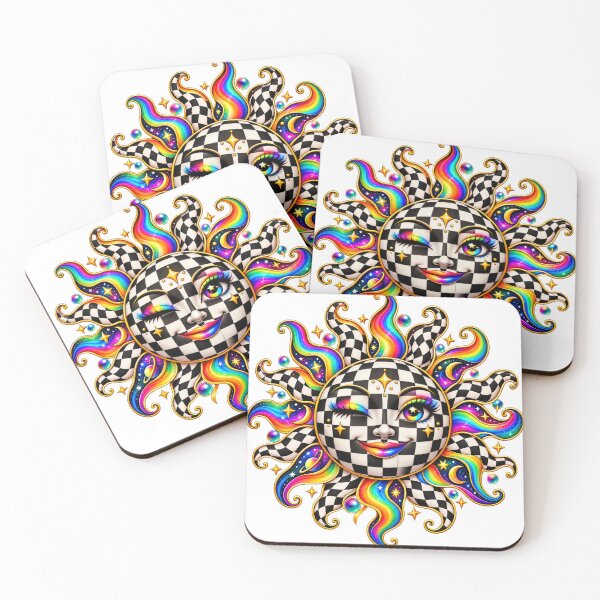 Item preview, Checkerboard Sun Jester designed and sold by syotos-ai.
