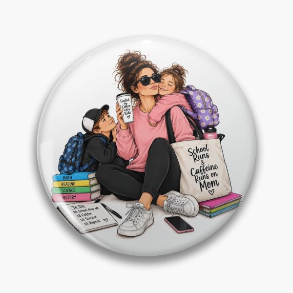 Item preview, School Runs & Coffee Fixes designed and sold by VeraLuta.