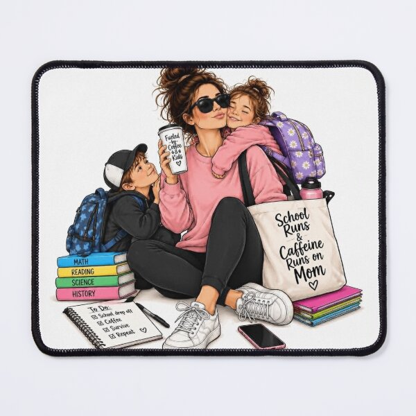 Item preview, School Runs & Coffee Fixes designed and sold by VeraLuta.