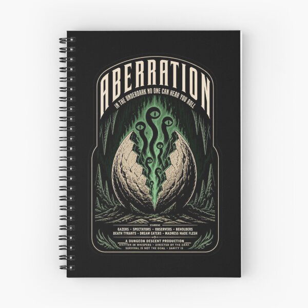 Item preview, Aberration Underdark Movie Poster Shirt Retro Sci-Fi Horror RPG Tee designed and sold by Dice_Goblin_Studio.