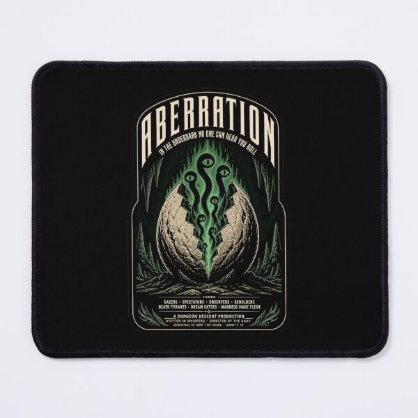Item preview, Aberration Underdark Movie Poster Shirt Retro Sci-Fi Horror RPG Tee designed and sold by Dice_Goblin_Studio.