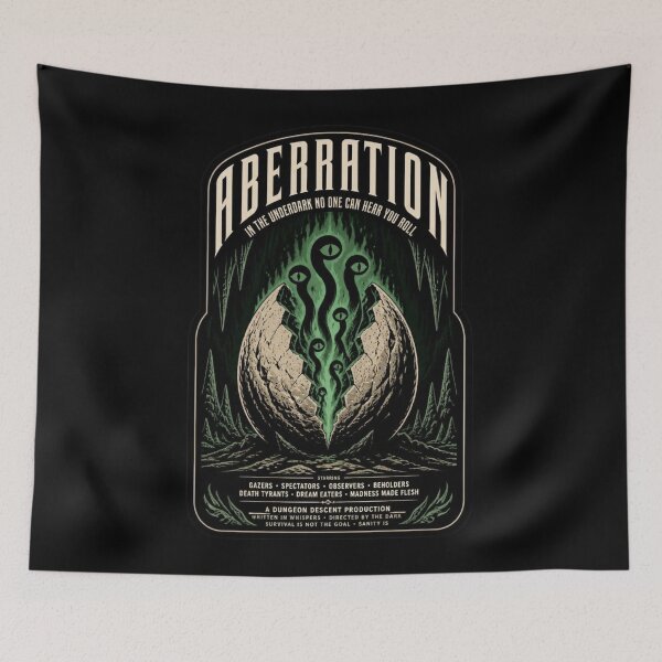 Item preview, Aberration Underdark Movie Poster Shirt Retro Sci-Fi Horror RPG Tee designed and sold by Dice_Goblin_Studio.