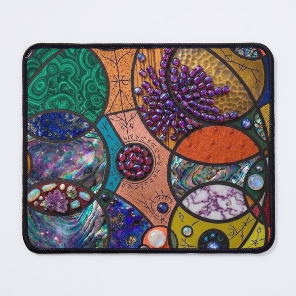 Item preview, Celestial Gemstone Mosaic Abstract Mixed Media Art designed and sold by Billys-Orbit.