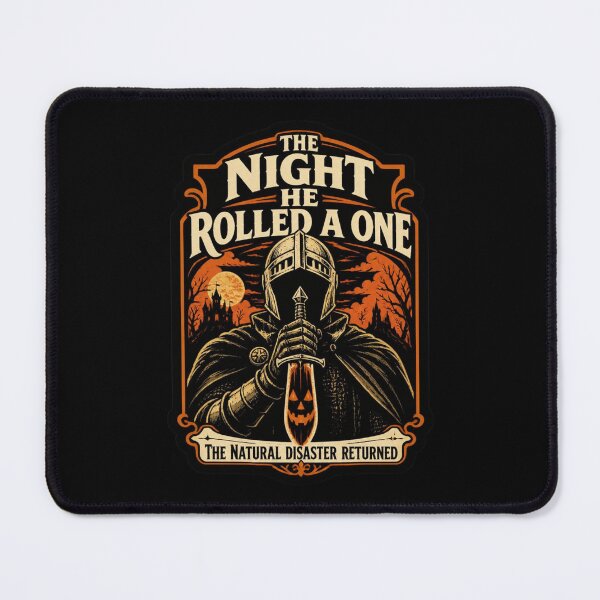 Item preview, The Night He Rolled A One Shirt Vintage Horror Poster RPG Halloween Tee designed and sold by Dice_Goblin_Studio.