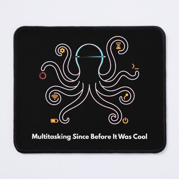 Item preview, Multitasking Since Before It Was Cool - Cyberpunk Octopus Glitch Design designed and sold by GLITCH & SOUL.