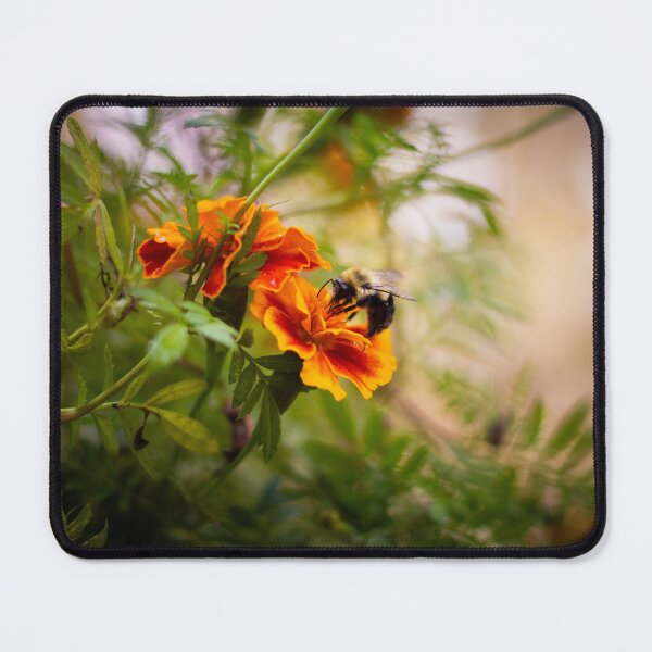 Item preview, Honey Bee on Marigold designed and sold by PhotoArtbyGrace.