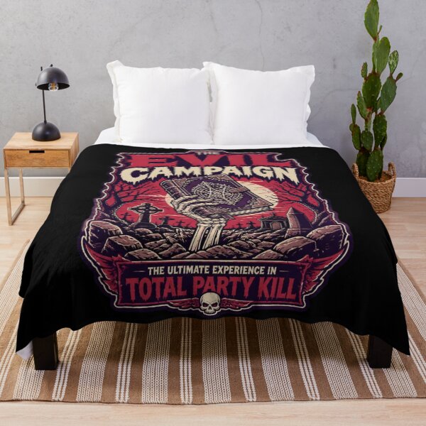 Item preview, The Evil Campaign TPK Movie Poster Shirt Grindhouse Horror RPG Tee designed and sold by Dice_Goblin_Studio.