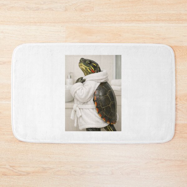 Item preview, Painted Turtle White Bathrobe designed and sold by Sillytoe.