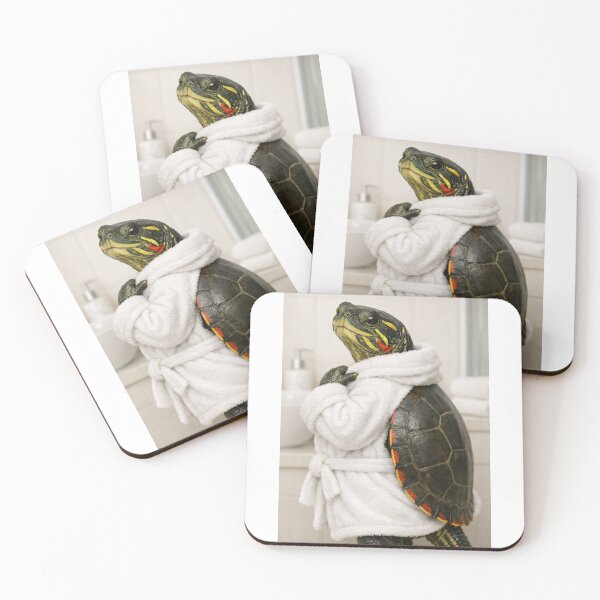 Item preview, Painted Turtle White Bathrobe designed and sold by Sillytoe.