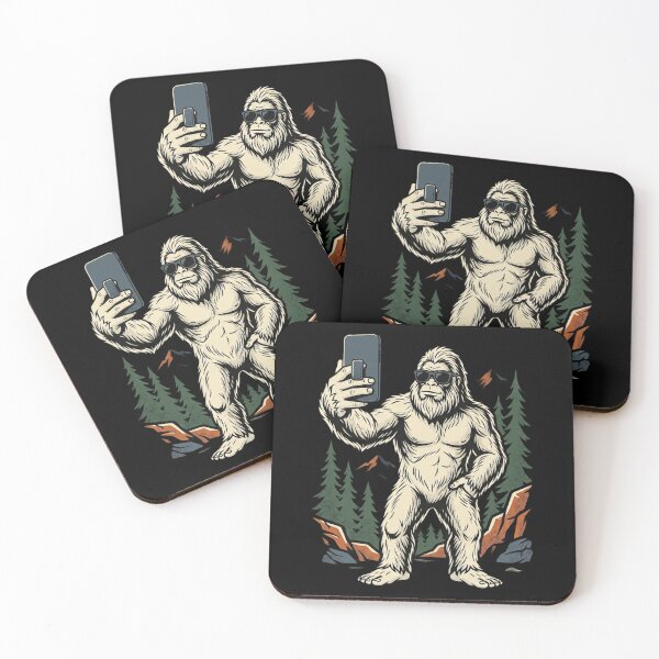 Item preview, Bigfoot Selfie Content Creator Sasquatch Mountain Influencer Hiking Outdoor Design designed and sold by 519xdesign.