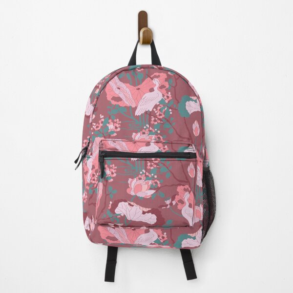 Item preview, Crane Blossom Floral in Mauve + Rose designed and sold by YesterdayColl.