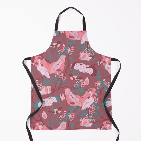 Item preview, Crane Blossom Floral in Mauve + Rose designed and sold by YesterdayColl.