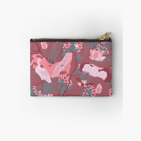 Item preview, Crane Blossom Floral in Mauve + Rose designed and sold by YesterdayColl.