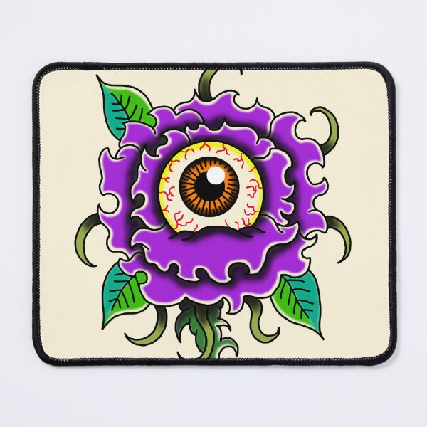 Item preview, Eyeball Flower Purple Old School designed and sold by MARCOSURREAL.