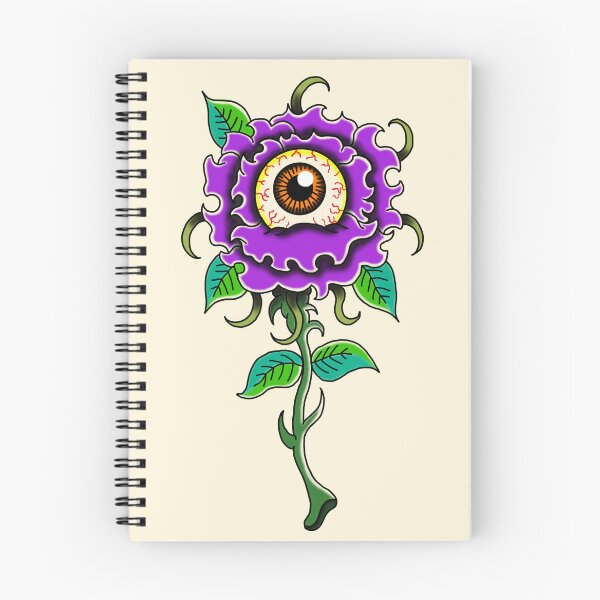 Item preview, Eyeball Flower Purple Old School designed and sold by MARCOSURREAL.