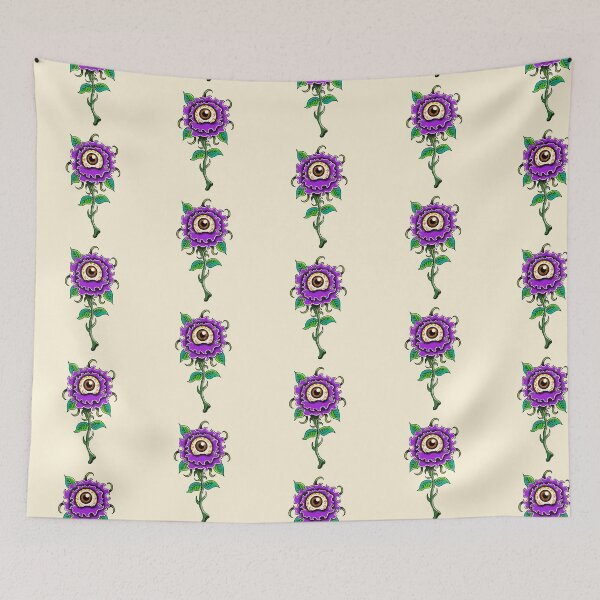 Item preview, Eyeball Flower Purple Old School designed and sold by MARCOSURREAL.