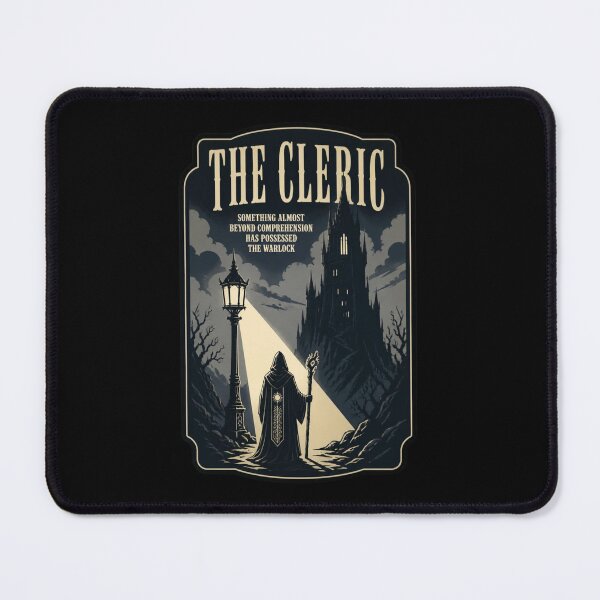 Item preview, The Cleric Movie Poster Shirt Vintage Supernatural Horror RPG Tee designed and sold by Dice_Goblin_Studio.