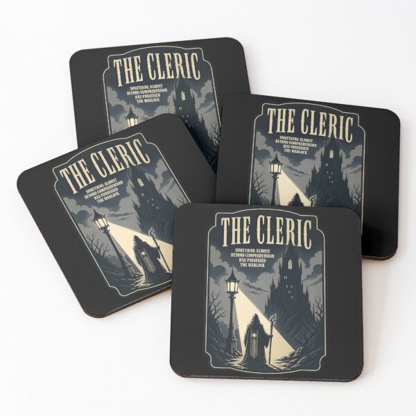 Item preview, The Cleric Movie Poster Shirt Vintage Supernatural Horror RPG Tee designed and sold by Dice_Goblin_Studio.
