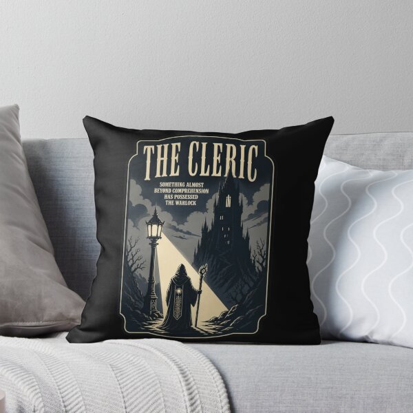 Item preview, The Cleric Movie Poster Shirt Vintage Supernatural Horror RPG Tee designed and sold by Dice_Goblin_Studio.