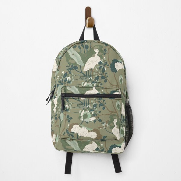 Item preview, Crane Blossom Floral in Tonal Sage Green designed and sold by YesterdayColl.