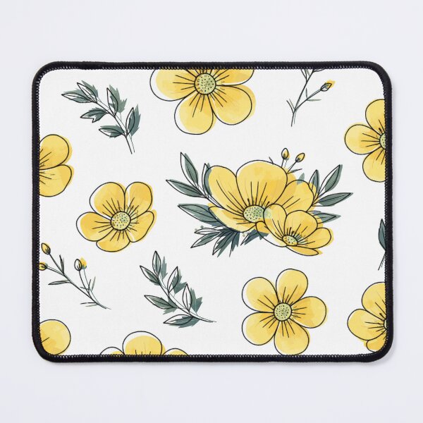 Item preview, Yellow floral pattern designed and sold by Designova10.