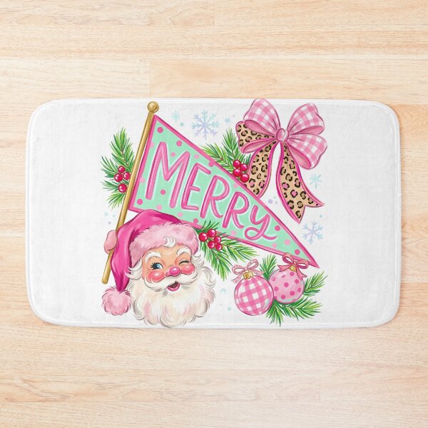 Item preview, Merry Christmas Leopard Santa | Pink & Purple Cute Holiday Christmas Design designed and sold by Uniquememorable.