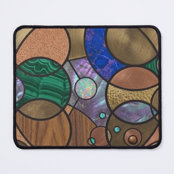 Item preview, Modern Geometric Wood and Brass Inlay Abstract Art designed and sold by Billys-Orbit.