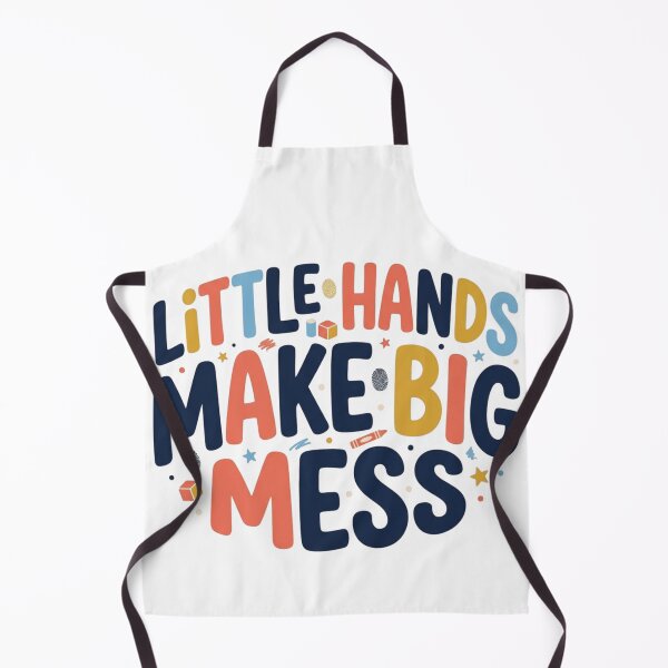 Item preview, Little Hands Make Big Mess Funny Parenting Toddler Quote Typography Art designed and sold by mood-draftsman.