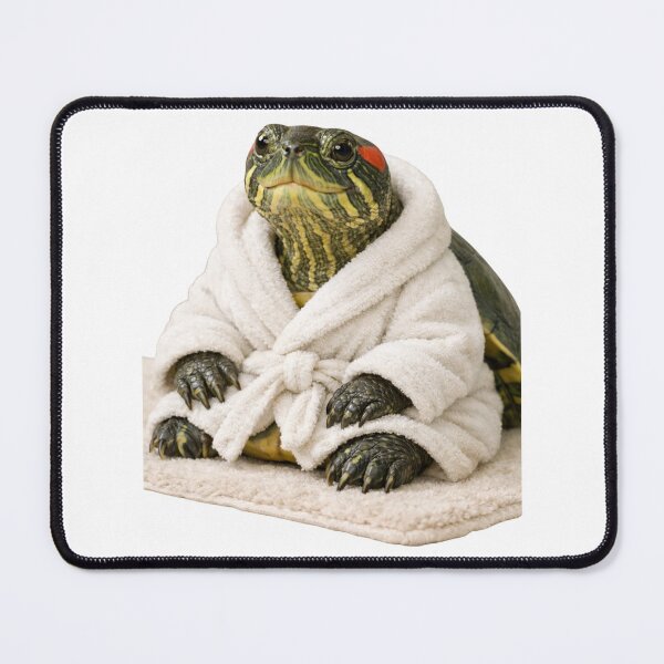 Item preview, Red Eared Slider Turtle Fluffy Bathrobe designed and sold by Sillytoe.
