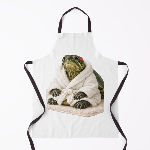 Item preview, Red Eared Slider Turtle Fluffy Bathrobe designed and sold by Sillytoe.