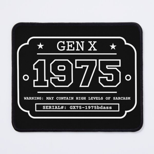 Item preview, 1975 GEN X Badge Vintage Industrial Label Generation X Design Retro Birthday Year designed and sold by HYPNK.