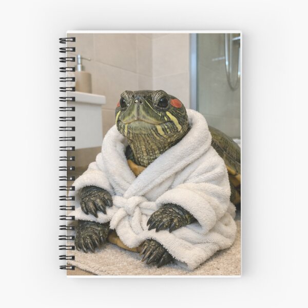 Item preview, Red Eared Slider Turtle Spa Bathrobe designed and sold by Sillytoe.