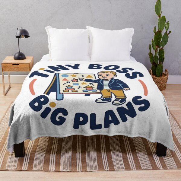 Item preview, Tiny Boss Big Plans Funny Future CEO Toddler Vintage Cartoon Art designed and sold by mood-draftsman.