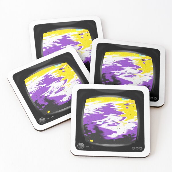 Item preview, Trippy TV nonbinary flag designed and sold by Bee Stings.