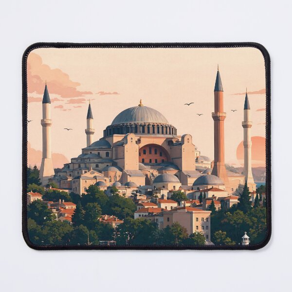 Item preview, Istanbul Turkey Minimalist Travel Poster Hagia Sophia designed and sold by JIGUWORLD.