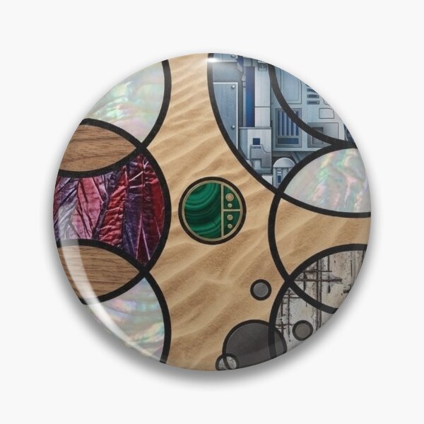 Item preview, Sci-Fi Astromech Mosaic Dunes Futuristic Geometric Art designed and sold by Billys-Orbit.