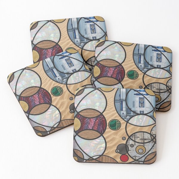 Item preview, Sci-Fi Astromech Mosaic Dunes Futuristic Geometric Art designed and sold by Billys-Orbit.