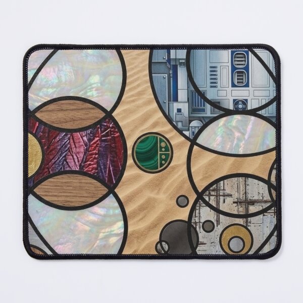 Item preview, Sci-Fi Astromech Mosaic Dunes Futuristic Geometric Art designed and sold by Billys-Orbit.