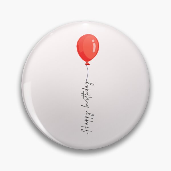 Item preview, Minimalist Red Balloon Birthday Script designed and sold by creativerooney.