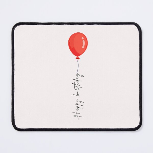 Item preview, Minimalist Red Balloon Birthday Script designed and sold by creativerooney.