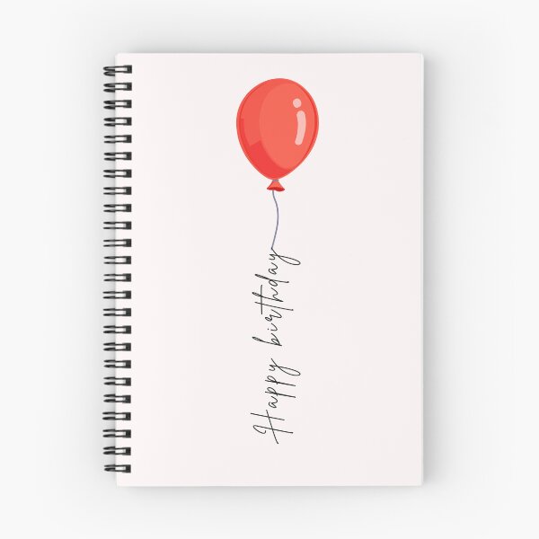 Item preview, Minimalist Red Balloon Birthday Script designed and sold by creativerooney.