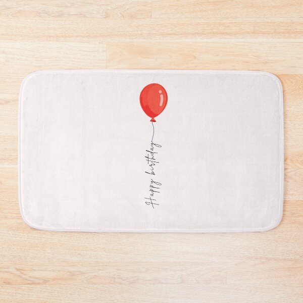 Item preview, Minimalist Red Balloon Birthday Script designed and sold by creativerooney.