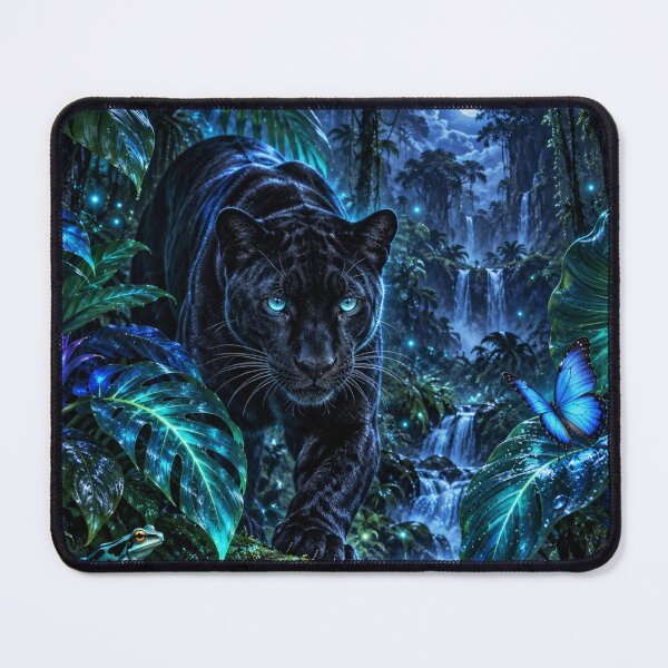 Item preview, Bioluminescent Jungle Neon Dreamscape Art designed and sold by Inkworksbyshery.