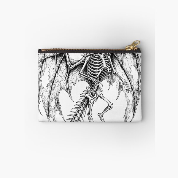 Item preview, Skeletal Dragon - Undead Bone Beast Ink Illustration designed and sold by DragonSerpent Ink.