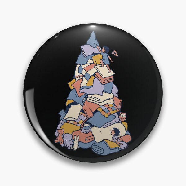 Item preview, Pillow Fort Summit Mountain Cute Cozy Blanket Fort Storybook Art designed and sold by mood-draftsman.