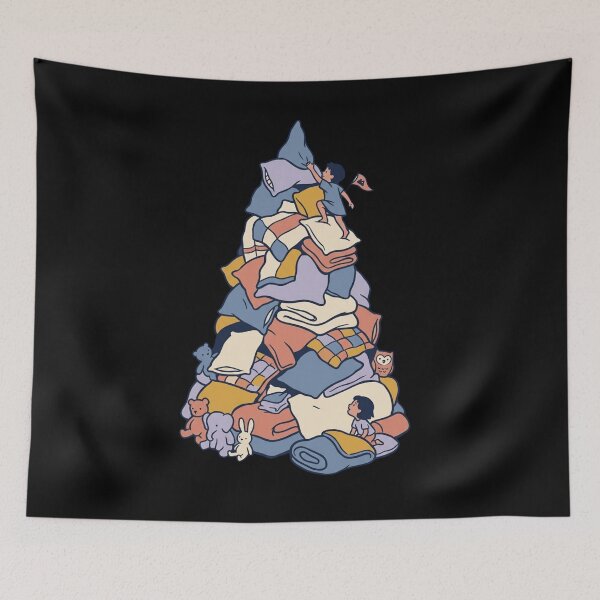 Item preview, Pillow Fort Summit Mountain Cute Cozy Blanket Fort Storybook Art designed and sold by mood-draftsman.