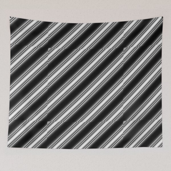 Item preview, BLACK WHITE AND GREY GLOWING STRIPE  designed and sold by ozcushionstoo.